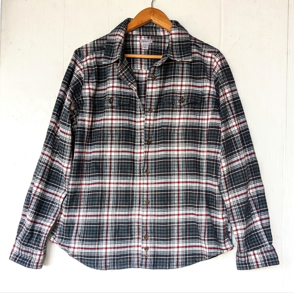 Carhartt | Tops | Carhartt Womens Blue Red Plaid Button Down Flannel Shirt  Shacket | Poshmark